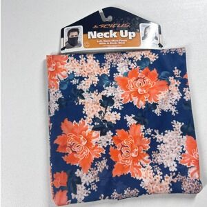Seirus Neck Up Soft Warm Micro Fleece Wicks Blocks Wind Floral Navy Adult NEW